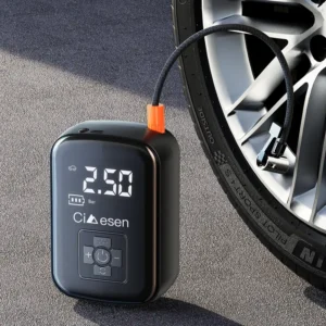 1pc Portable Tire Inflator with Digital Display